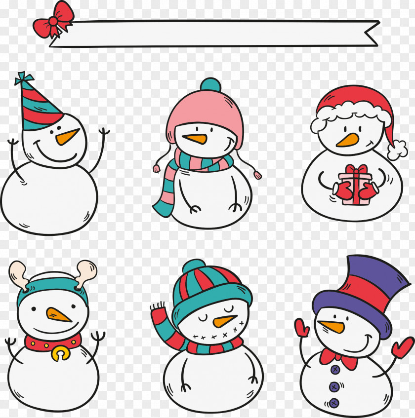 Christmas Snowman Cartoon Creative PNG