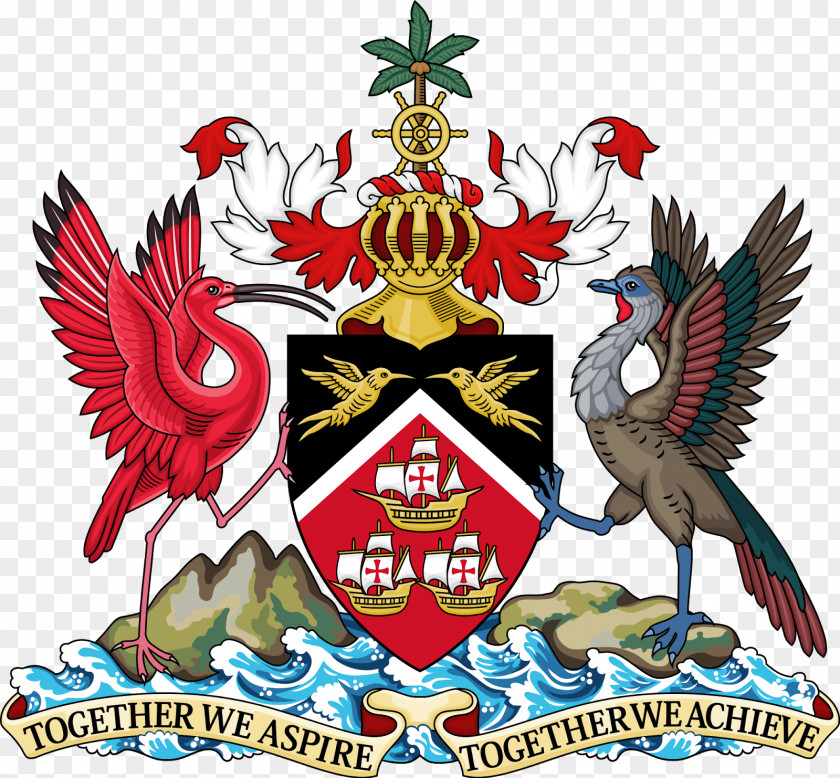 Coat Of Arms Trinidad And Tobago Scarlet Ibis PNG