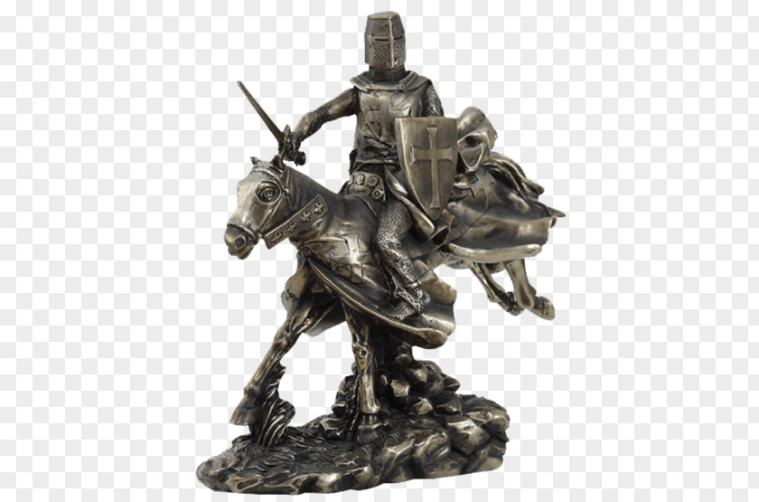 Death Dealer Middle Ages Crusades Knight Statue Horse PNG