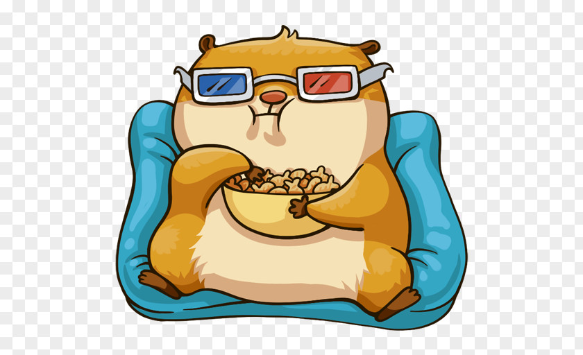 Popcorn Sticker Hamster Telegram Clip Art VKontakte PNG