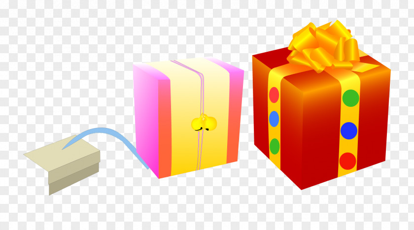 Vector Gift Box Packaging And Labeling PNG