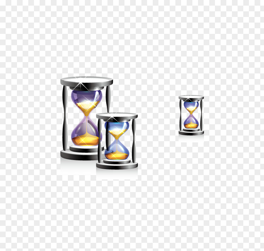 Blue And Purple Hourglass Timer PNG