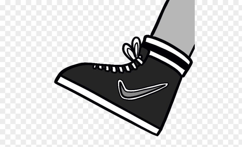 M Product Design FingerGuidance Cartoon Shoe Clip Art Black & White PNG