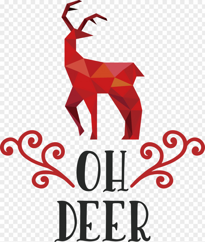 OH Deer Rudolph Christmas PNG