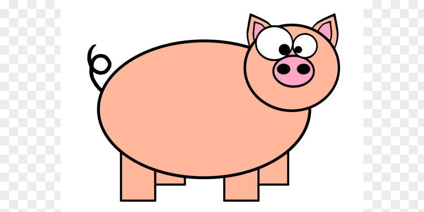 Pink Pig Clipart Domestic Roast Cartoon Clip Art PNG