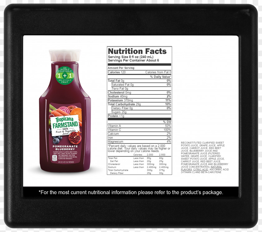 Juice Vegetable Tropicana Products Fluid Ounce Brand PNG