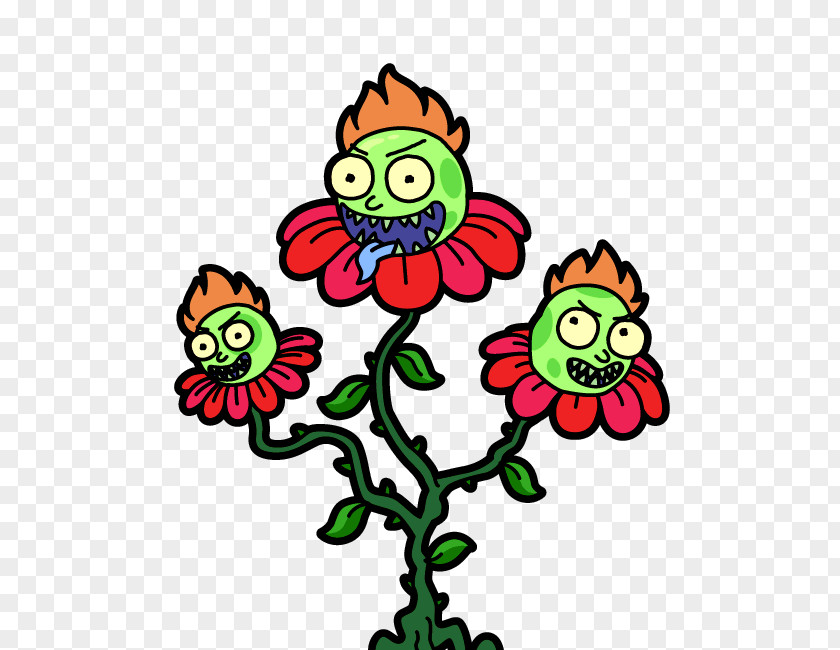 Mort Pocket Mortys Morty Smith Rick Sanchez Wacom Flower PNG