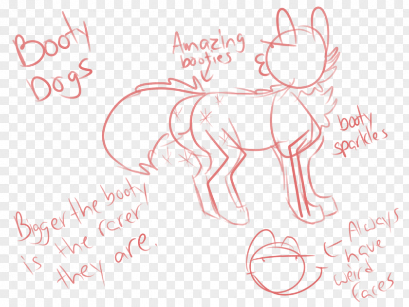 Deer Line Art Cartoon Sketch PNG