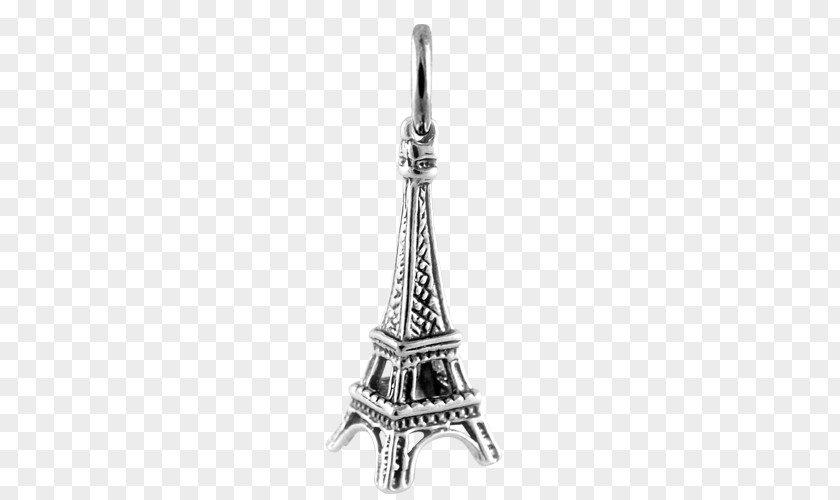 Eiffel Tower Body Jewellery Silver Charms & Pendants Black PNG