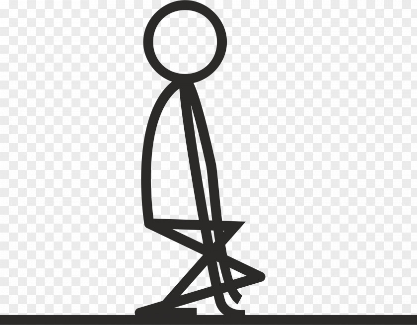 Figure Stick Squat Clip Art PNG