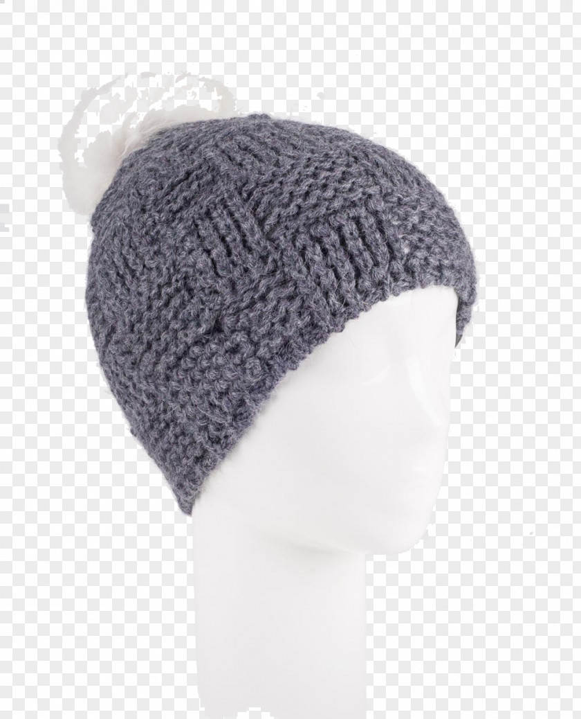 Alpaca Wool Knit Cap Bonnet Pom-pom PNG