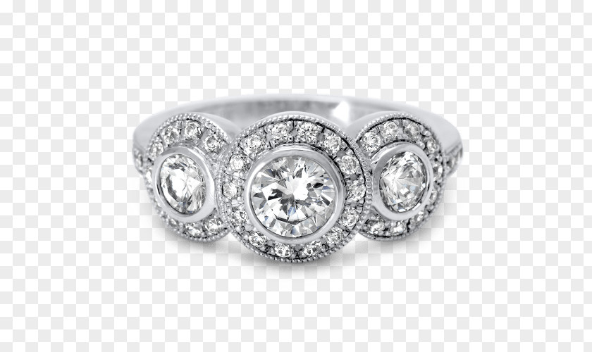 Bezel Setting Wedding Ring Silver Jewellery Bling-bling PNG