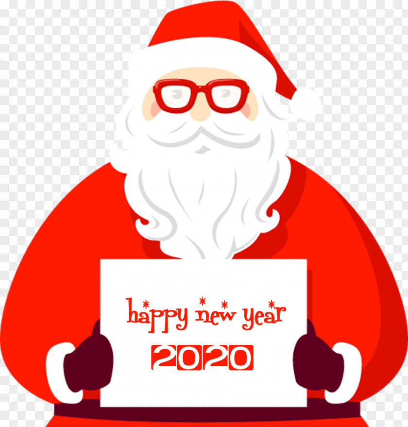 Christmas Eve Happy New Year 2020 Santa PNG