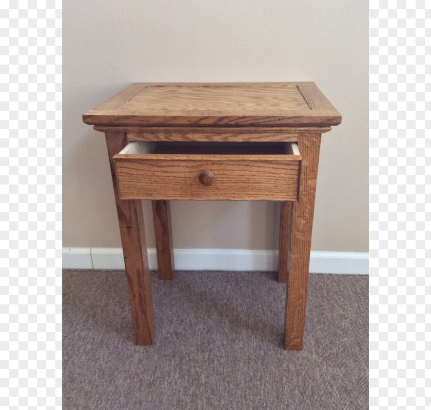 Rustic Table Bedside Tables Drawer Wood Stain PNG