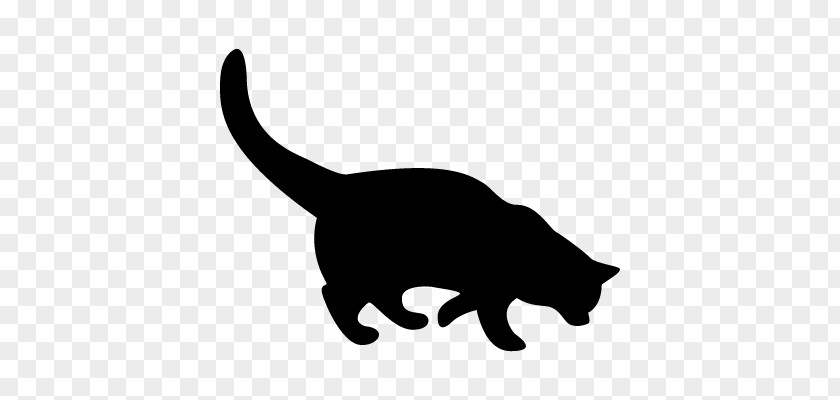 Silhouette Whiskers Black Cat Clip Art PNG
