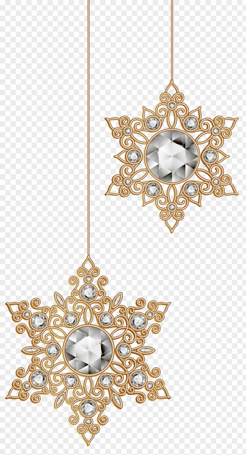 Snowflake Christmas Ornament Clip Art Image PNG
