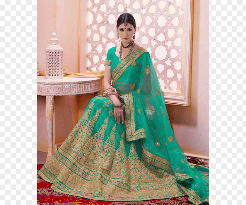 Bride Sari Zari Lehenga Gagra Choli PNG