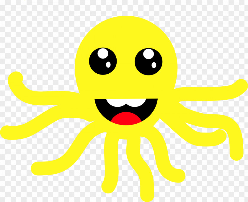 Octapus Emoticon Smiley Cartoon Clip Art PNG