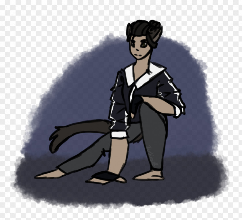 Parkour Homo Sapiens Black Hair Cartoon Character PNG