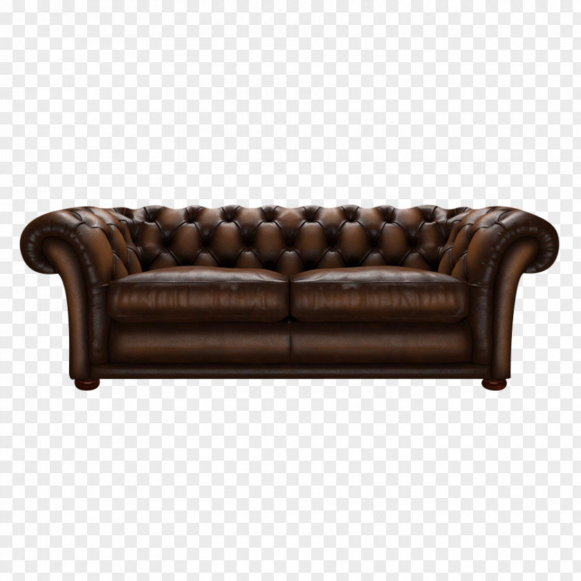 Chair Leather Couch Furniture Chesterfield Sofa Bed PNG