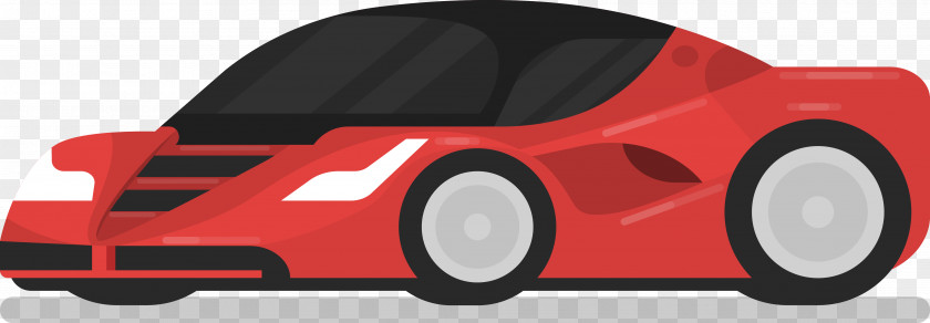 Red Cartoon Sports Car Wheel Luxury Vehicle Compact PNG