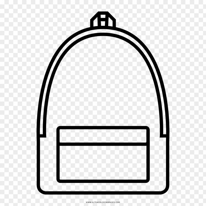 Backpack Coloring Book Line Art Drawing Black And White PNG