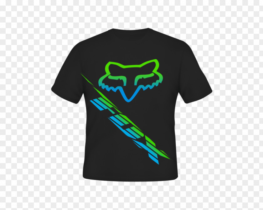 T-shirt Fox Racing Hoodie Blue Sleeve PNG