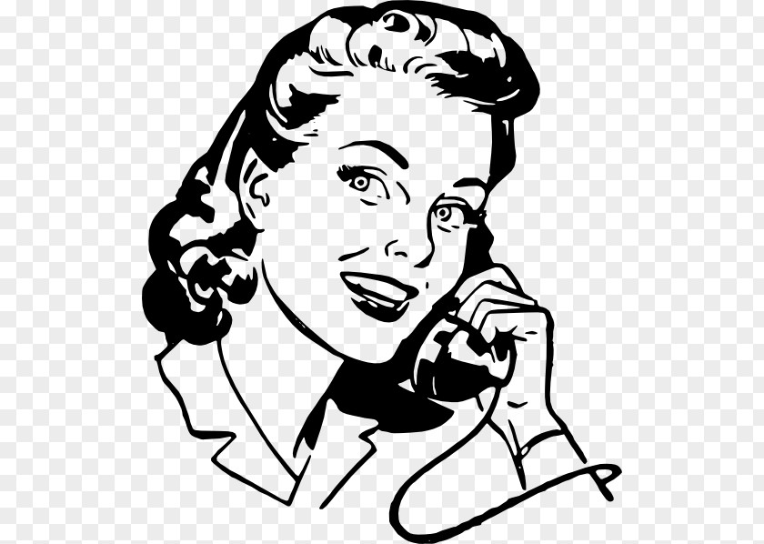 Woman Telephone Clip Art PNG