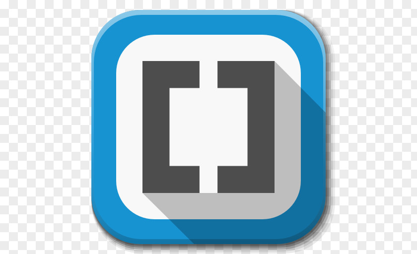 Apps Brackets Blue Square Symbol Trademark PNG