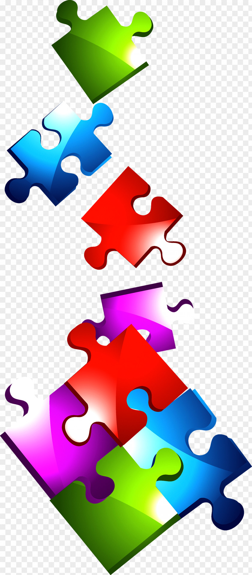 Colorful Puzzle Jigsaw Puzz 3D PNG
