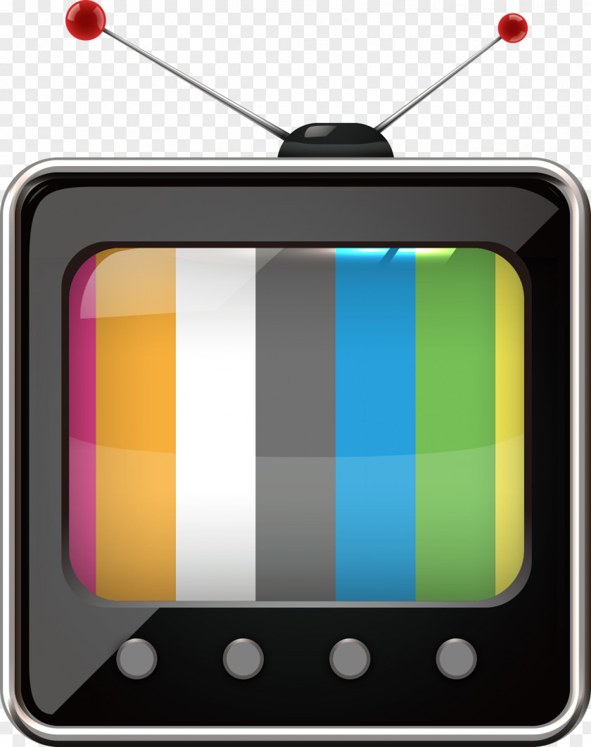 Vector Black And White TV Antenna Television Clip Art PNG