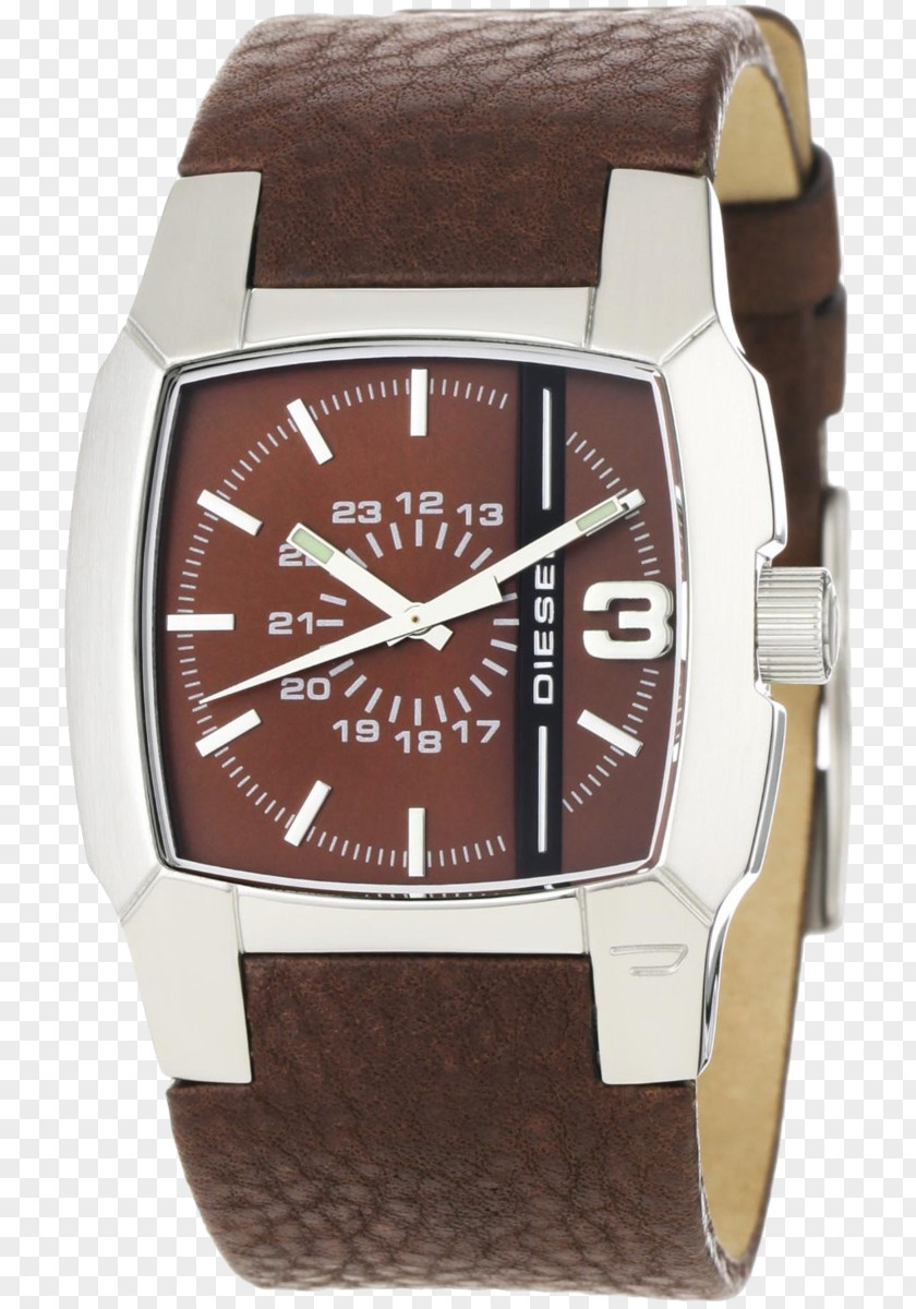 Watch Diesel Strap Leather Clock PNG