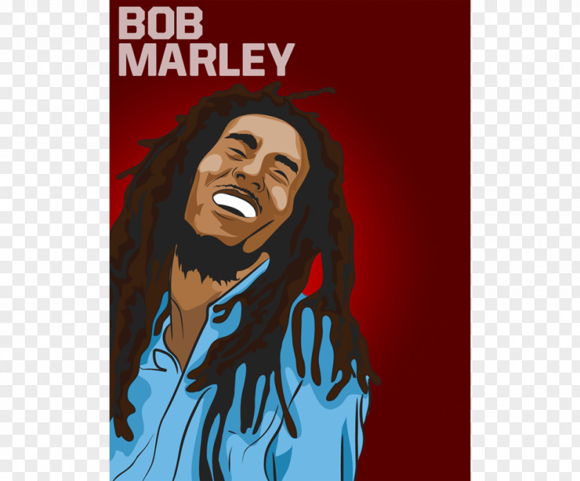 Bob Marley Poster Art Reggae PNG