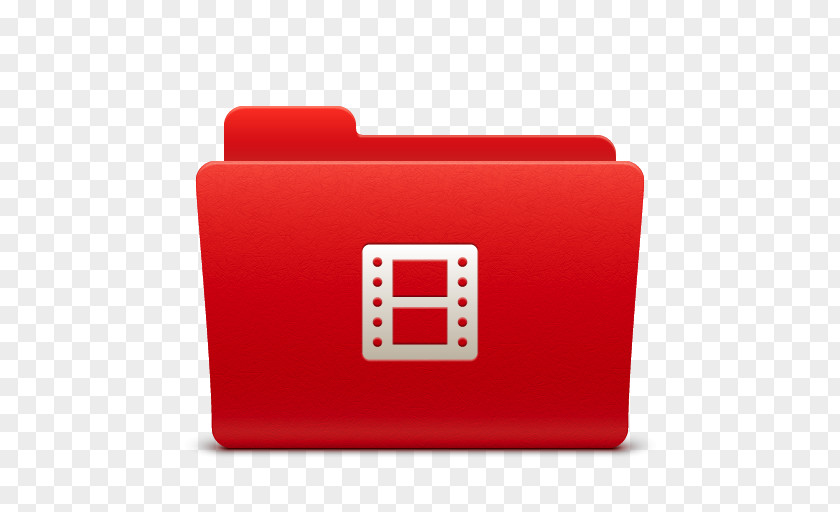 Folder Video Brand Red Rectangle PNG