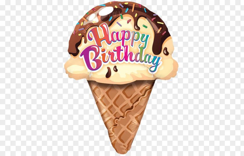 Ice Cream Cones Cone Birthday Balloon PNG