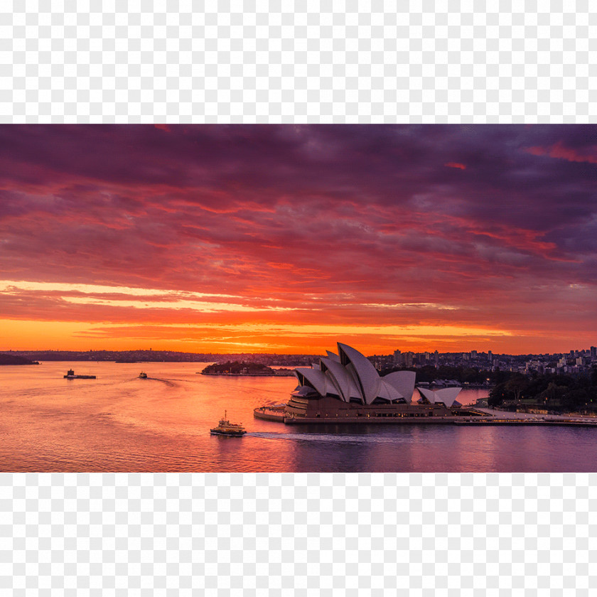 Landscapes Prints Sydney Opera House Port Jackson Harbour Bridge Garden Island, New South Wales Photography PNG