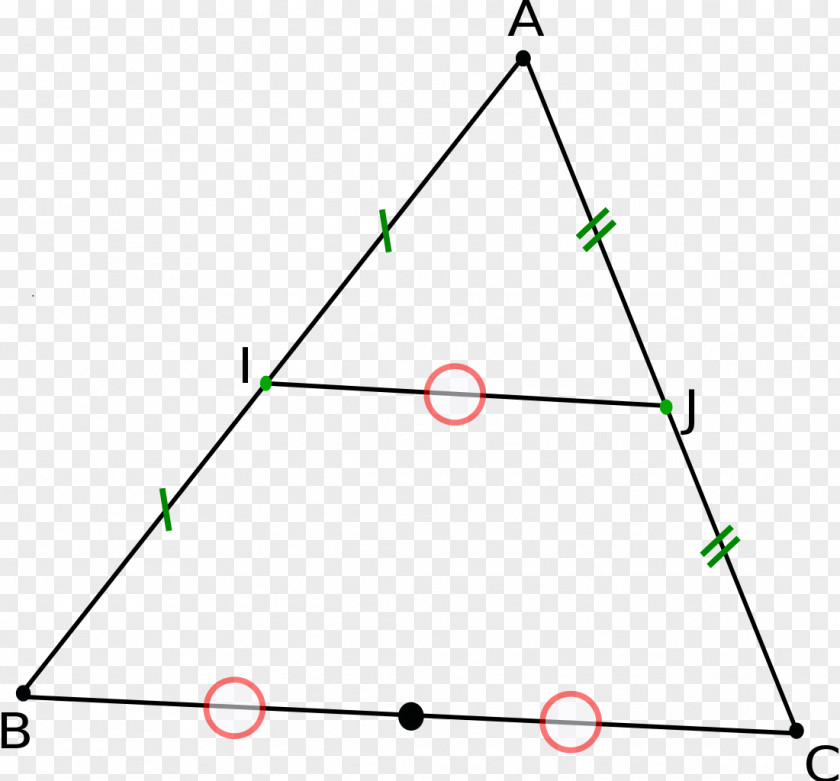Triangle Théorème Des Milieux Midpoint Theorem Line Segment PNG