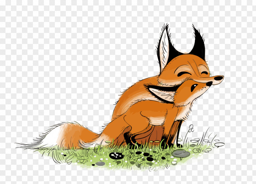 Vector Fox Red Swift Cartoon Illustration PNG
