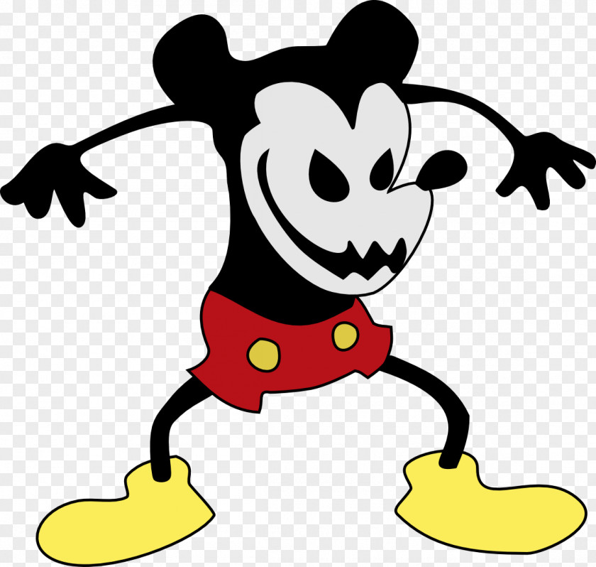 Evil Mickey Mouse Minnie Goofy Oswald The Lucky Rabbit Drawing PNG