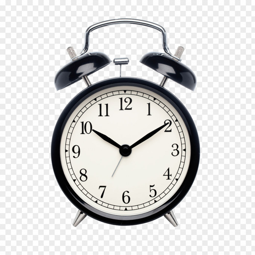 Black Alarm Clock Nightstand Stock Photography PNG