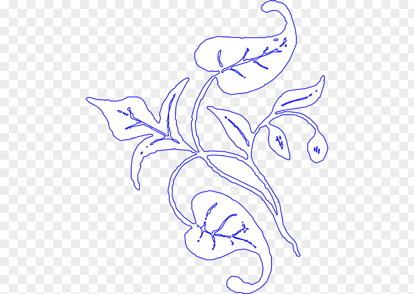 BLUE Leaf Drawing Visual Arts Line Art Clip PNG