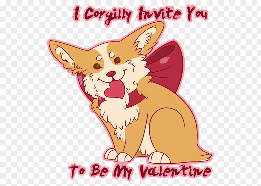 Corgi Valentine Pembroke Welsh Valentine's Day Greeting & Note Cards Gift PNG