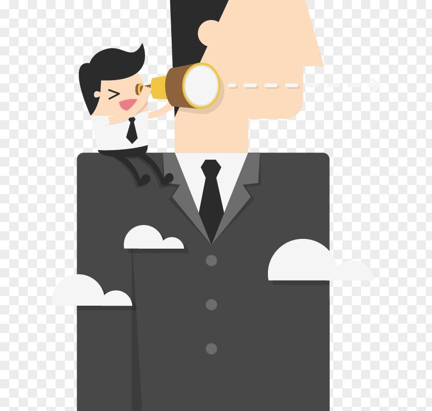 Exploration Target Business Villain Standing On The Shoulders Of Giants Illustration PNG