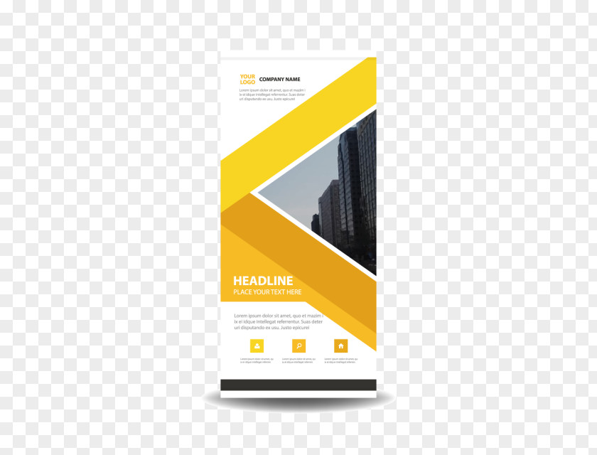 Roll Up Banners Template Graphic Design Graphics Yellow PNG