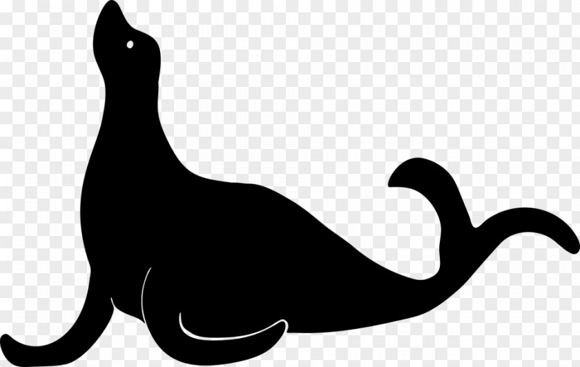 Silhouette Earless Seal Sea Lion Clip Art PNG
