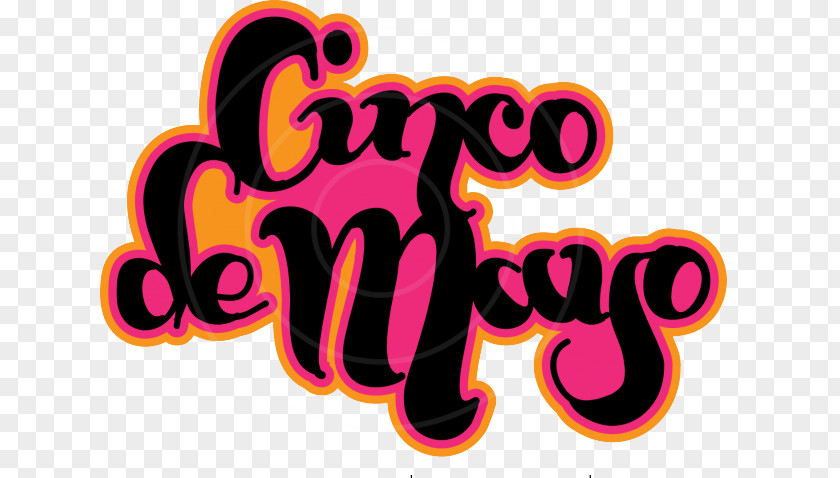 Logo Cinco De Mayo Text Film Title Design Pink M PNG