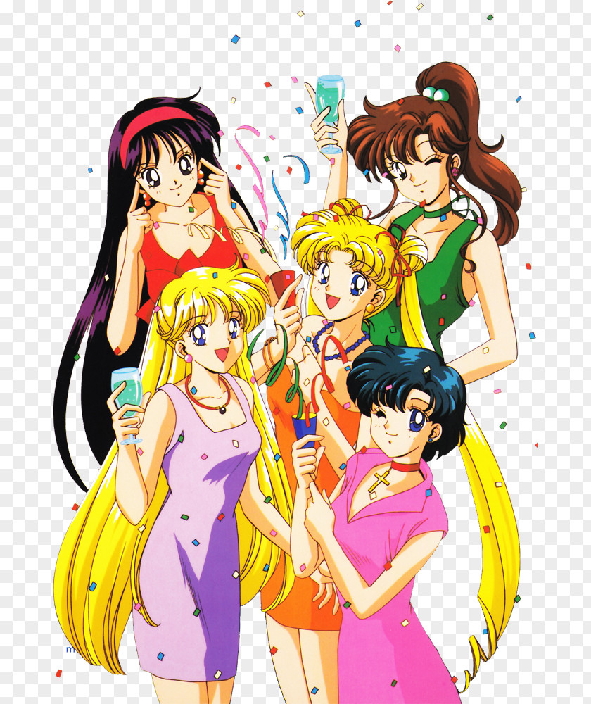 Sailor Moon Venus Jupiter Mars Mercury PNG