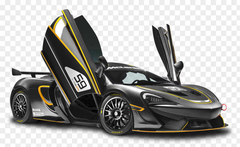 Black McLaren 570S GT4 Sports Car 2018 2017 2016 Automotive PNG