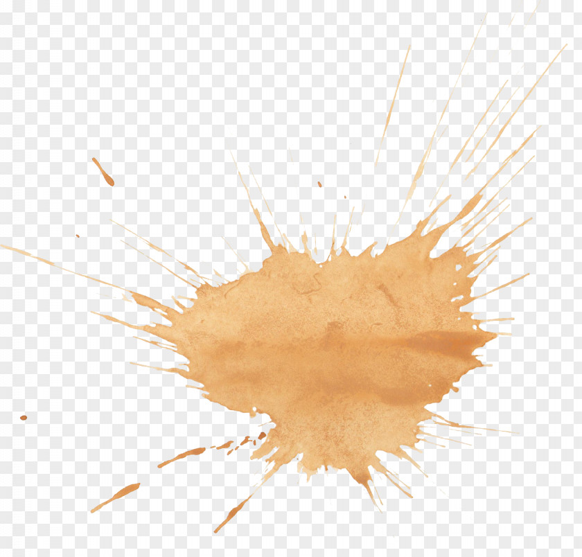 Brown Orange Yellow Watercolor Painting PNG