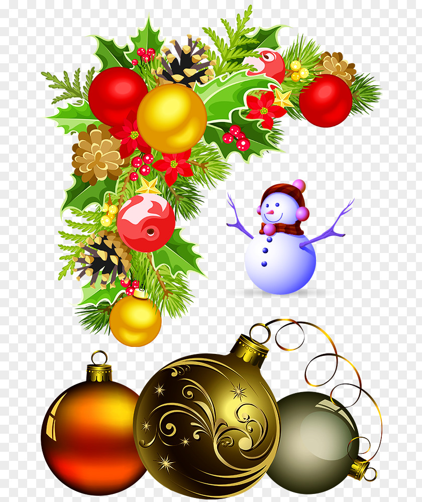 Christmas Wreath Decoration And Gifts Ball Ornament Clip Art PNG